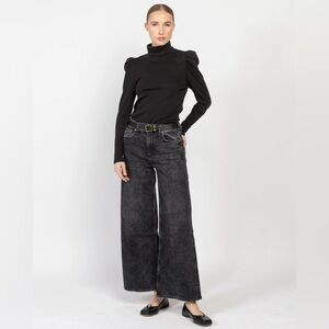 Veronica Beard cedar black long sleeve turtleneck top
